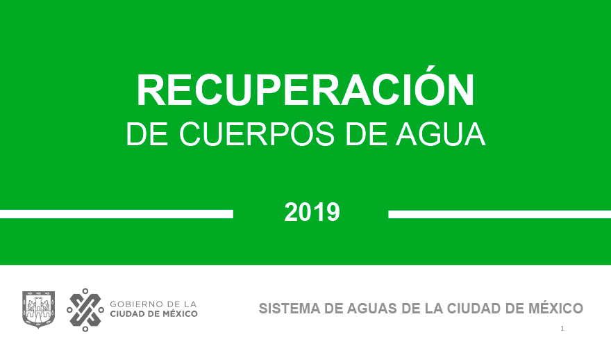 RECUPERACIÓN  DE CUERPOS DE AGUA